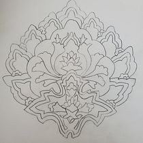 My project for course: Introduction to Islamic Art: Create Biomorphic Patterns. Painting, Pattern Design, Drawing, Watercolor Painting & Ink Illustration project by Faranak Saddadi - 09.03.2023