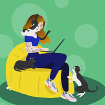 Meu projeto do curso: Ilustração vetorial estilizada com cor e personalidade. Een project van Traditionele illustratie, Grafisch ontwerp, Vectorillustratie y Digitale illustratie van Daniele Ferreira - 15.08.2023