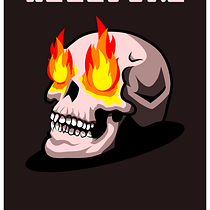 HELLFIRE. Un progetto di Illustrazione tradizionale, Illustrazione vettoriale, Design di poster  e Illustrazione digitale di Bad Design CR - 01.09.2023