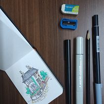 My project for course: Expressive Architectural Sketching with Colored Markers. Sketching, Architectural Illustration, Drawing, Sketchbook & Ink Illustration project by S B - 08.28.2023