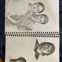 Meu projeto do curso: Sketchbook de retratos com lápis grafite. Artes plásticas, Esboçado, Desenho, Desenho de retrato, e Sketchbook projeto de jordanacolombaroli - 03.09.2023