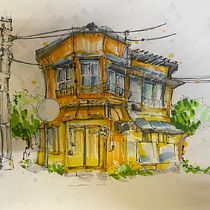 My project for course: Expressive Architectural Sketching with Colored Markers. Sketching, Drawing, Architectural Illustration, Sketchbook & Ink Illustration project by Gregory Jackson - 09.02.2023