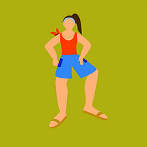Girl Balancing with Butterfly Ein Projekt aus dem Bereich Animation, Design von Figuren, Animation von Figuren, 2-D-Animation und Digitale Illustration von ivavay - 30.08.2023