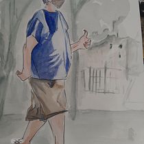 Mon projet du cours : Croquis de personnages à l'aquarelle Ein Projekt aus dem Bereich Skizzenentwurf, Aquarellmalerei und Anatomische Zeichnung von Délice dart - 04.09.2023