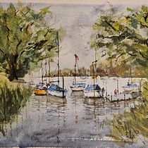 My project for course: Watercolor Techniques for Painting Seascapes. Projekt z dziedziny  Malarstwo, Malowanie akwarelą, Ilustracja naturalist i czna użytkownika Tomáš Fencl - 04.09.2023
