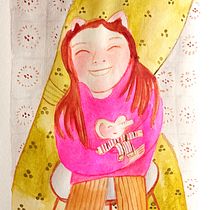 Mi proyecto del curso: Ilustración lúdica con acuarela y lápices de color. Ilustração tradicional, Pintura, Pintura em aquarela, Desenho de retrato, e Desenho com lápis de cor projeto de Beatriz Pérez Peiró - 04.09.2023