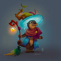 Mein Abschlussprojekt für den Kurs: Fantasy-Charakterdesign mit Procreate. Projekt z dziedziny Trad, c, jna ilustracja, Projektowanie postaci, Ilustracja c, frowa, R, sunek c, frow, Malarstwo c i frowe użytkownika Marie Blaschko - 04.09.2023