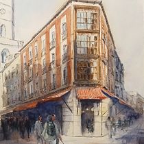 Mi proyecto del curso: Dibujo arquitectónico con acuarela y tinta. Sketching, Drawing, Watercolor Painting, Architectural Illustration, Sketchbook & Ink Illustration project by framartirosa - 11.03.2023