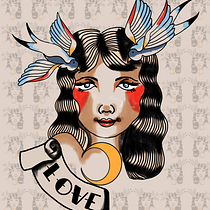 Meu projeto do curso: Design de tatuagens estilo old school no Procreate. Projekt z dziedziny Trad, c, jna ilustracja,  R, sunek, Ilustracja c, frowa i Projektowanie tatuaż użytkownika Carolina Alves - 05.09.2023