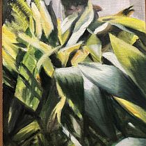 Mein Abschlussprojekt für den Kurs: Realistische Ölmalerei: Farben der Vegetation. Fine Arts, Painting, Oil Painting, and Naturalistic Illustration project by Gaby - 09.19.2023
