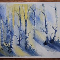 Mój projekt z kursu: Oniryczne pejzaże akwarelą: maluj światłem. Pintura, e Pintura em aquarela projeto de Jan Skubalski - 05.09.2023