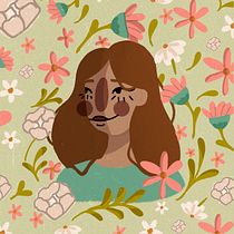 Meu projeto do curso: Retrato ilustrado com elementos botânicos. Traditional illustration, Digital Illustration, Botanical Illustration, and Digital Drawing project by Ana Raquel Roriz - 09.05.2023