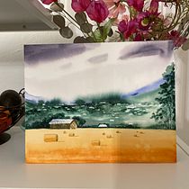 Mon projet du cours : Paysages à l'aquarelle : techniques et outils expérimentaux. Projekt z dziedziny  Sztuki piękne,  Malarstwo i Malowanie akwarelą użytkownika corinne_jacquel - 05.09.2023