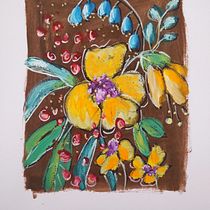 Mein Abschlussprojekt für den Kurs: Botanische Illustration von floralen Acrylgemälden. Fine Arts, Painting, Acr, lic Painting, and Botanical Illustration project by Natalya Volynska - 09.06.2023