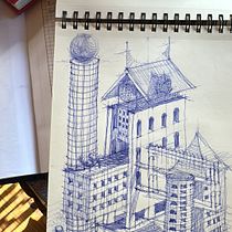 Mi proyecto del curso: Dibujo arquitectónico artístico con tinta. Ilustração tradicional, Artes plásticas, Desenho, Ilustração arquitetônica e Ilustração com tinta projeto de viviana_lh - 07.09.2023