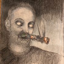 Mi proyecto del curso: Retrato creativo en claroscuro con lápiz. Un projet de Illustration traditionnelle, Dessin au cra, on, Dessin de portrait, Dessin artistique, Dessin aux cra , et ons de couleur de viviana_lh - 07.09.2023