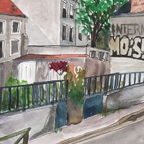 Projet urban sketching. Un projet de Illustration traditionnelle, Esquisse , Dessin, Aquarelle, Illustration architecturale , et Carnet de croquis de sian12 - 04.07.2023