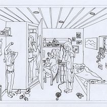 03H40am. Un progetto di Illustrazione tradizionale, Bozzetti, Disegno a matita, Disegno, Pittura ad acquerello, Sketchbook e Illustrazione con inchiostro di sian12 - 07.09.2023