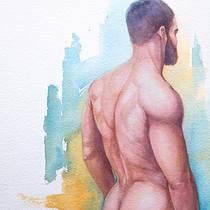 MALES: Figura humana en acuarela. Projekt z dziedziny Trad, c, jna ilustracja,  Sztuki piękne,  Malarstwo, Malowanie akwarelą, R, sunek realist, czn, R i sunek anatomiczn użytkownika Alex Vigo - 09.09.2023