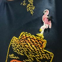 Mi proyecto del curso: Bordado a mano sobre ropa: diseña una composición. Un proyecto de Bordado, Upc, cling y Diseño textil de Miriam Mira Cerdán - 07.09.2023