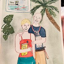 My project for course: Playful Illustration with Watercolor & Colored Pencils. Ilustração tradicional, Pintura, Pintura em aquarela, Desenho de retrato, e Desenho com lápis de cor projeto de Lori Kelley - 07.09.2023