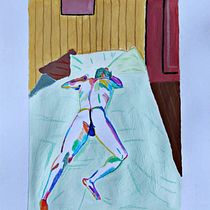 Mi proyecto del curso: Dibujo expresivo de la figura humana: explora formas y colores. Fine Arts, Pencil Drawing, Drawing, Portrait Drawing, Figure Drawing, and Gouache Painting project by Camilo Bonilla-Salinas - 09.04.2023