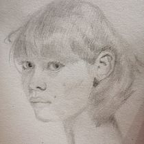 Mi proyecto del curso: Cuaderno de retratos a línea con grafito. Artes plásticas, Esboçado, Desenho, Desenho de retrato, e Sketchbook projeto de sarabell - 08.09.2023