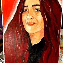 Mi proyecto del curso: Pintura de retratos femeninos con acrílico. Painting, Acr, and lic Painting project by Natalia Sthephanie Thiele - 09.08.2023
