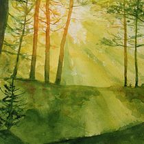 Mój projekt z kursu: Oniryczne pejzaże akwarelą: maluj światłem. Pintura, e Pintura em aquarela projeto de justyna_marcel - 08.09.2023
