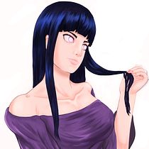 Hinata Hyuuga. Ilustração tradicional, Desenho, Ilustração digital, Desenho de retrato, Desenho digital, e Pintura digital projeto de Hodikson Paz - 08.09.2023