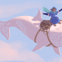 A project from the course: Sky Nomad. Projekt z dziedziny Trad, c, jna ilustracja, Projektowanie postaci, Ilustracja c, frowa, R, sunek c, frow, Malarstwo c i frowe użytkownika Guenevere B. - 08.09.2023