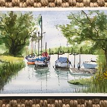 My project for course: Watercolor Techniques for Painting Seascapes. Projekt z dziedziny  Malarstwo, Malowanie akwarelą, Ilustracja naturalist i czna użytkownika shunsuke - 09.09.2023