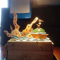 Mi proyecto del curso: Autómatas de madera: crea esculturas con movimiento" Automata de mar". Character Design, Sculpture, To, Design, Art To, s, Woodworking, Arts, and Crafts project by bosquesan8 - 09.09.2023