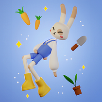 Meu projeto do curso: Criação de personagens 3D com Blender Ein Projekt aus dem Bereich 3D, Design von Figuren, 3-D-Modellierung, Design von 3-D-Figuren und 3-D-Design von Marina Ito - 10.09.2023