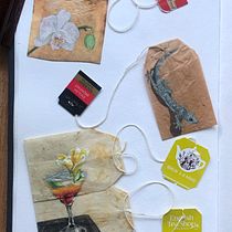 Mon projet du cours : L'art de la peinture sur sachet de thé. Fine Arts, Painting, Watercolor Painting, and Gouache Painting project by mina_inverse - 09.10.2023