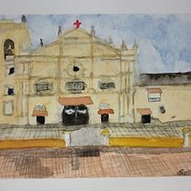 Verna Church, Goa, India . Un progetto di Pittura e Pittura ad acquerello di savsanches - 10.09.2023