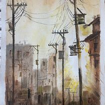 My project for course: Expressive Watercolor Painting: Create Compelling Illustrations. Projekt z dziedziny  Sztuki piękne,  Malarstwo i Malowanie akwarelą użytkownika Ashok Seva - 10.09.2023