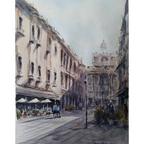 Mi proyecto del curso: Técnicas modernas para paisajes urbanos en acuarela. Un progetto di Pittura e Pittura ad acquerello di Alejo Vazquez - 10.09.2023
