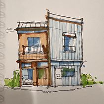 My project for course: Expressive Architectural Sketching with Colored Markers. Sketching, Drawing, Architectural Illustration, Sketchbook & Ink Illustration project by like_the_mountains - 09.04.2023