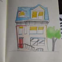 Mi proyecto del curso: Dibujo arquitectónico expresivo con marcadores de colores. Sketching, Drawing, Architectural Illustration, Sketchbook & Ink Illustration project by Daniel lucas - 09.11.2023