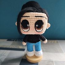 Mi mini yo 😍. Arts, Crafts, To, Design, Fiber Arts, Crochet, and Amigurumi project by Karla Lule - 09.08.2023