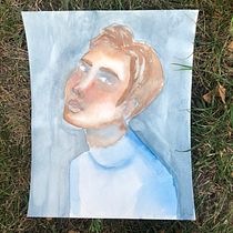 Mon projet du cours : Portrait artistique à l’aquarelle. Fine Arts, Painting, Watercolor Painting, and Portrait Drawing project by Naomi BINEY - 09.11.2023