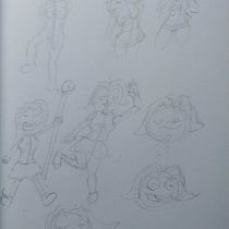 Mi proyecto del curso: Diario de dibujo: crea personajes fantásticos Ein Projekt aus dem Bereich Design von Figuren, Skizzenentwurf, Bleistiftzeichnung, Zeichnung und Sketchbook von Andrés Chavarría - 12.09.2023