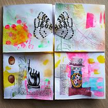 Il mio progetto del corso: Quaderno creativo: sperimenta con collage, stamping e découpage. Traditional illustration, Collage, Paper Craft, and Sketchbook project by liana.montaruli - 09.12.2023