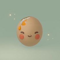 Kawaii egg Ein Projekt aus dem Bereich Traditionelle Illustration, Design von Figuren, Digitale Illustration, 3-D-Modellierung, Manga und 3D von lisa - 12.08.2023