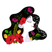 Mi proyecto del curso: Retrato ilustrado con elementos botánicos "La Calaquita Ilustra". Traditional illustration, Digital Illustration, Botanical Illustration, and Digital Drawing project by Yamila Demichelli - 09.13.2023