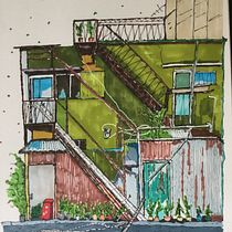 My project for course: Expressive Architectural Sketching with Colored Markers. Sketching, Drawing, Architectural Illustration, Sketchbook & Ink Illustration project by amanstan124 - 09.11.2023