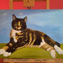 Mein Abschlussprojekt für den Kurs: Realistische Haustierporträts mit Ölmalerei. Artes plásticas, Pintura, Pintura a óleo e Ilustração naturalista projeto de Annett Michel - 13.09.2023