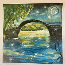 My project for course: Painting Atmospheric Landscapes with Gouache. Projekt z dziedziny Trad, c, jna ilustracja,  Malarstwo i Malowanie gwaszami użytkownika Linda van den Heuvel - 13.09.2023