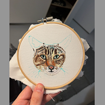 My project for course: Embroidered Pet Portraits: The Thread Painting Technique. Embroider, Naturalistic Illustration, and Textile Design project by iragarbers - 09.14.2023